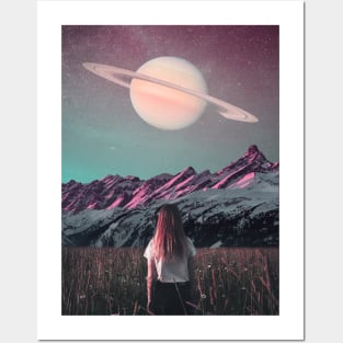 Saturn Moon - Space Aesthetic, Retro Futurism, Sci Fi Posters and Art